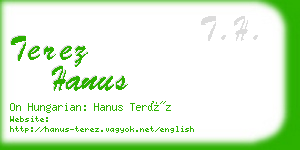 terez hanus business card